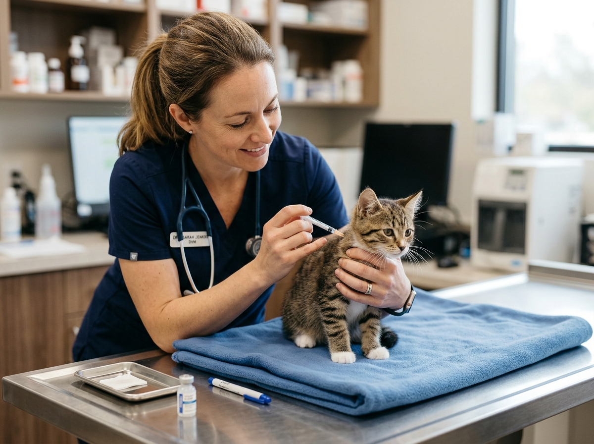 Aplicação de vacinas importadas V8, V10 e antirrábica para pets na VetCare em Itu